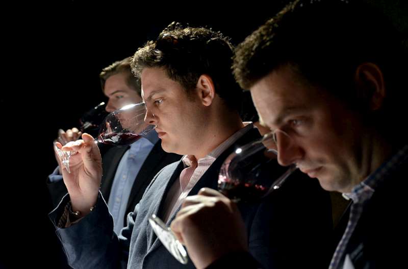 Nick, Harry and Alastair tasting at Palmer